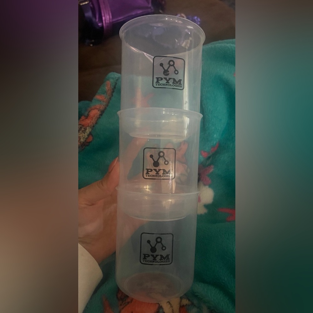 Lot of 3 PYMs beaker style drinking cups from Disney California adventure